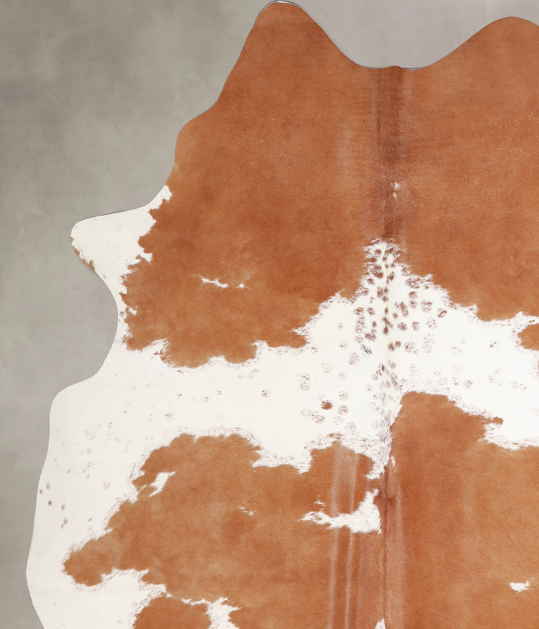 Brown and White X-Large Brazilian Cowhide Rug 7'1"H x 6'3"W #A34433 by