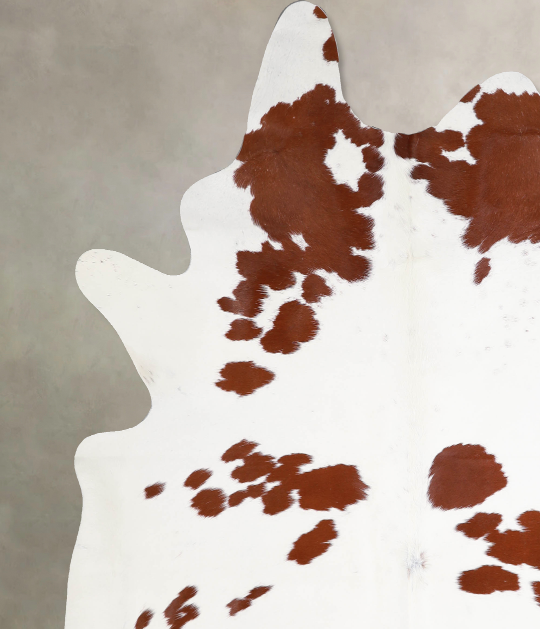 Brown and White X-Large Brazilian Cowhide Rug 7'3"H x 6'2"W #A34466 by