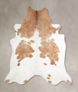 Brown and White XX-Large Brazilian Cowhide Rug 7'10"H x 7'2"W #A34481 by Hudson Hides