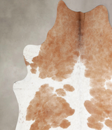 Brown and White XX-Large Brazilian Cowhide Rug 7'10"H x 7'2"W #A34481 by Hudson Hides