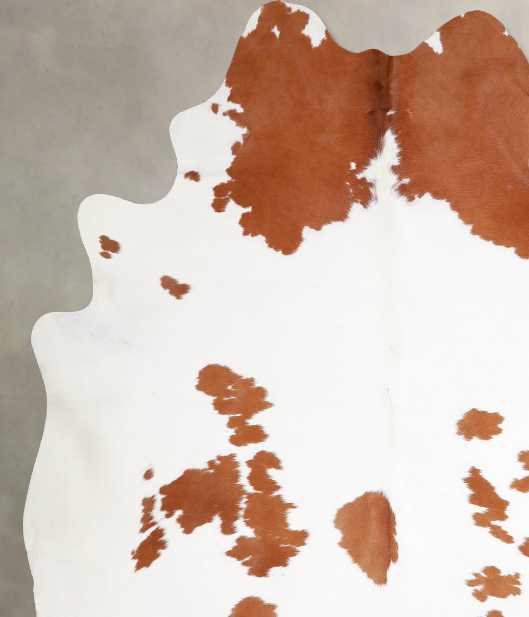 Brown and White X-Large Brazilian Cowhide Rug 7'8"H x 6'6"W #A34482 by