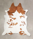 Brown and White XX-Large Brazilian Cowhide Rug 8'3"H x 7'6"W #A34485 by Hudson Hides