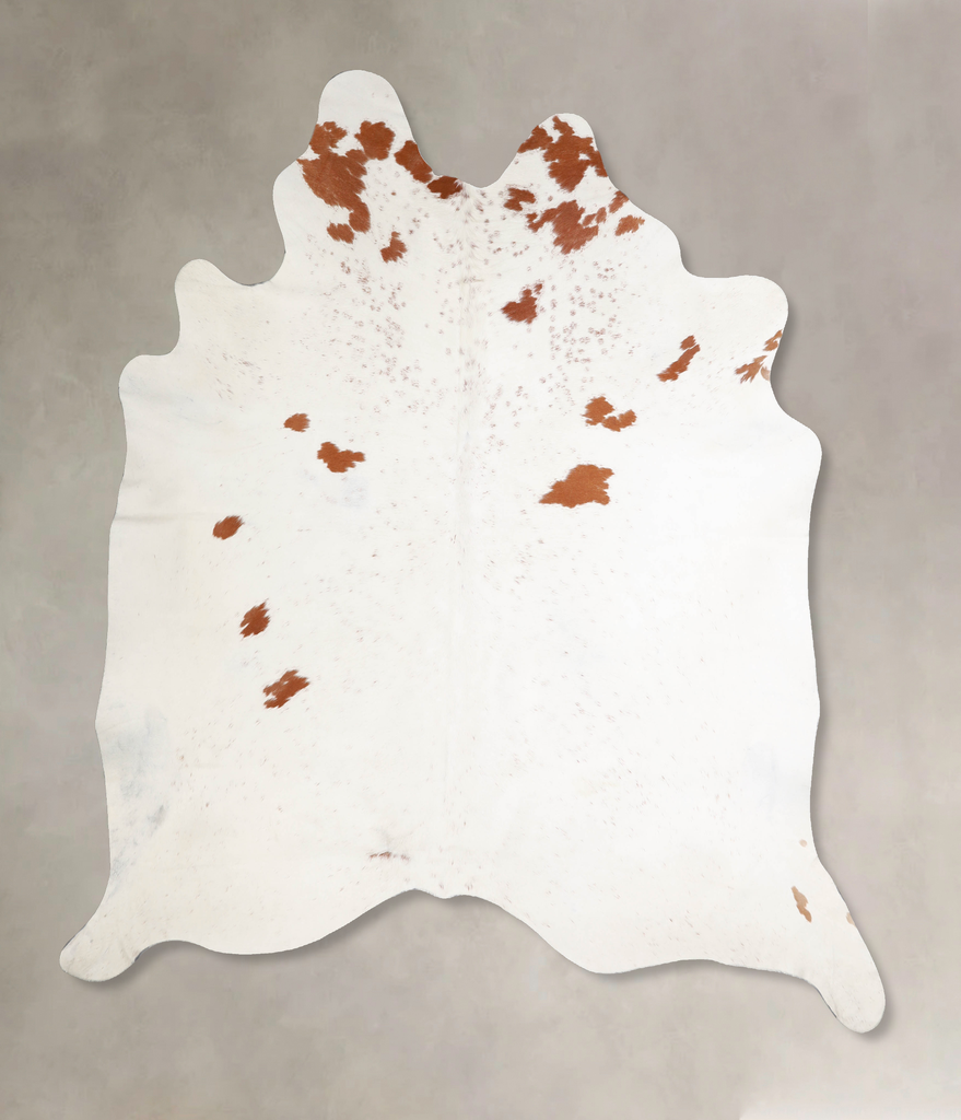 Salt and Pepper Brown XX-Large Brazilian Cowhide Rug 7'10"H x 7'1"W #A34491 by Hudson Hides