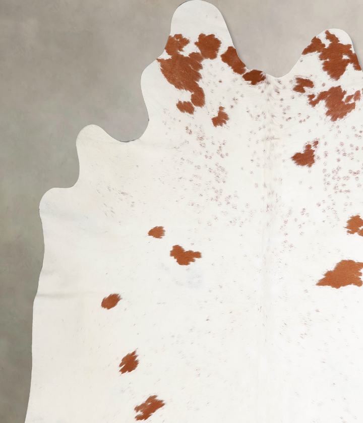 Salt and Pepper Brown XX-Large Brazilian Cowhide Rug 7'10"H x 7'1"W #A34491 by Hudson Hides
