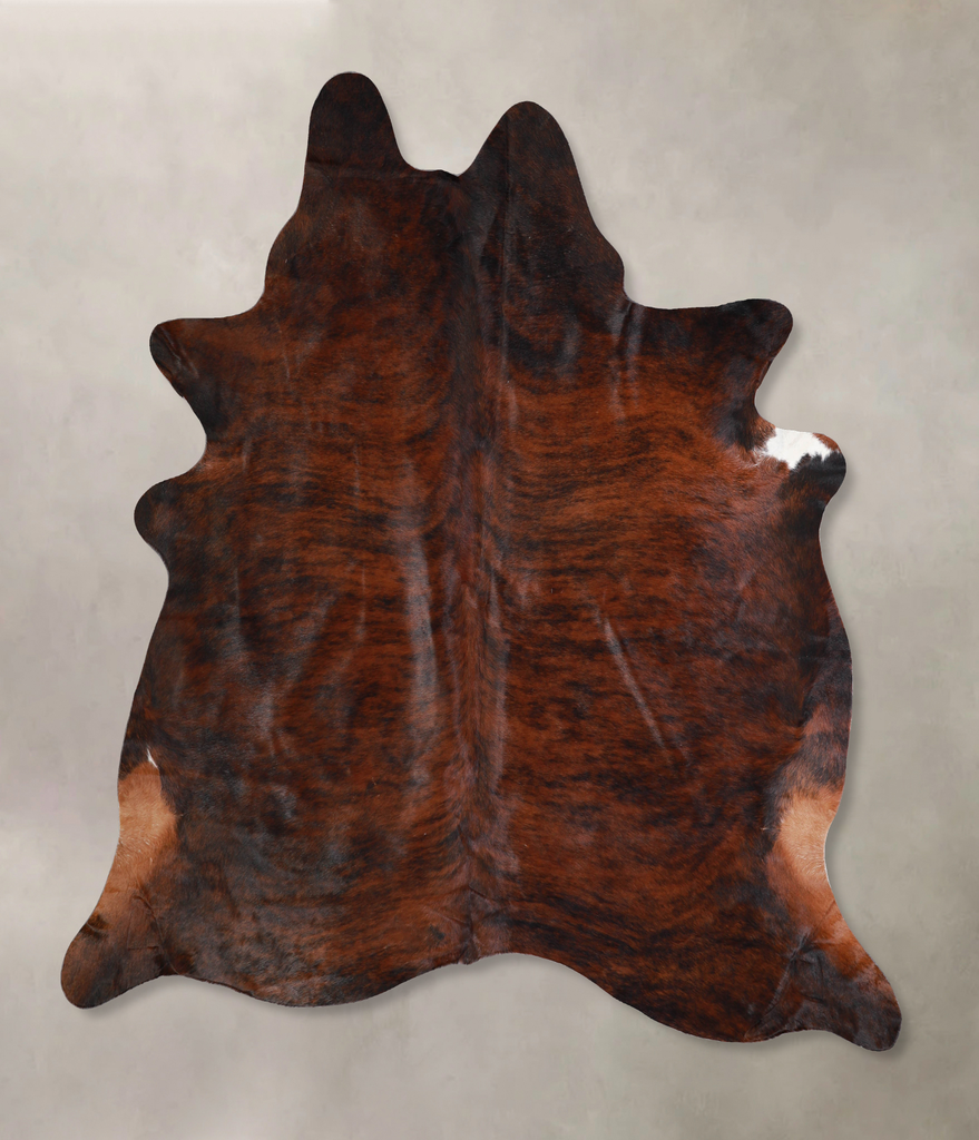 Dark Brindle X-Large Brazilian Cowhide Rug 6'11"H x 6'8"W #A34527 by Hudson Hides