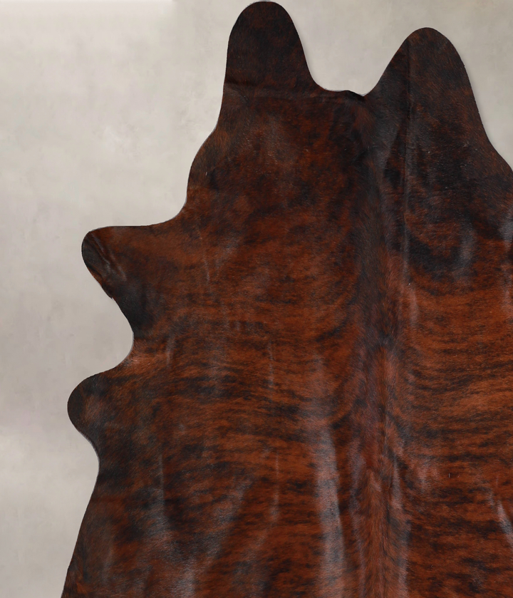 Dark Brindle X-Large Brazilian Cowhide Rug 6'11"H x 6'8"W #A34527 by Hudson Hides