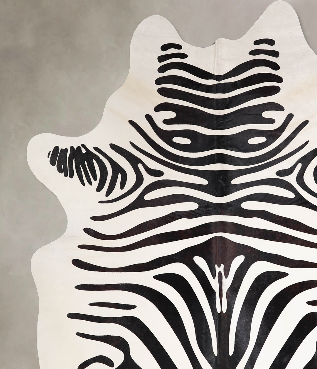 Zebra X-Large Brazilian Cowhide Rug 7'3"H x 6'2"W #A34540 by Hudson Hi