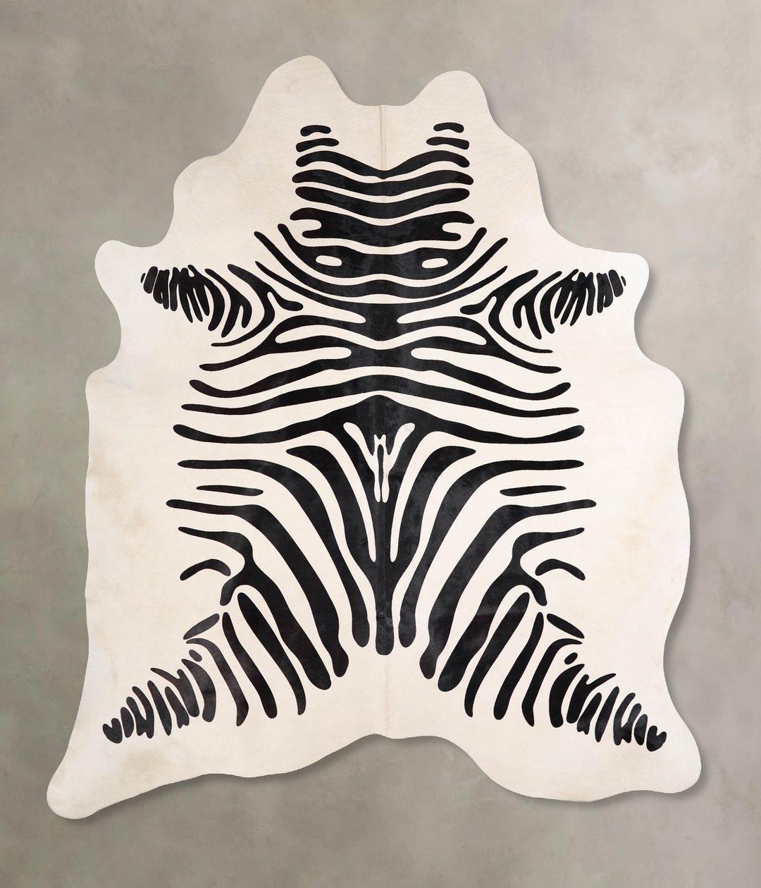 Zebra X-Large Brazilian Cowhide Rug 7'3"H x 6'1"W #A34543 by Hudson Hi