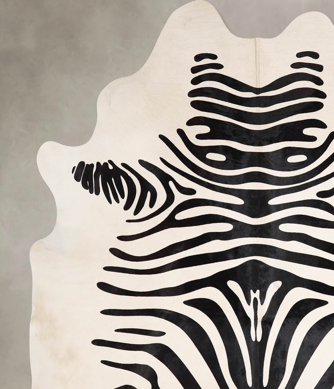 Zebra X-Large Brazilian Cowhide Rug 7'3"H x 6'1"W #A34543 by Hudson Hi