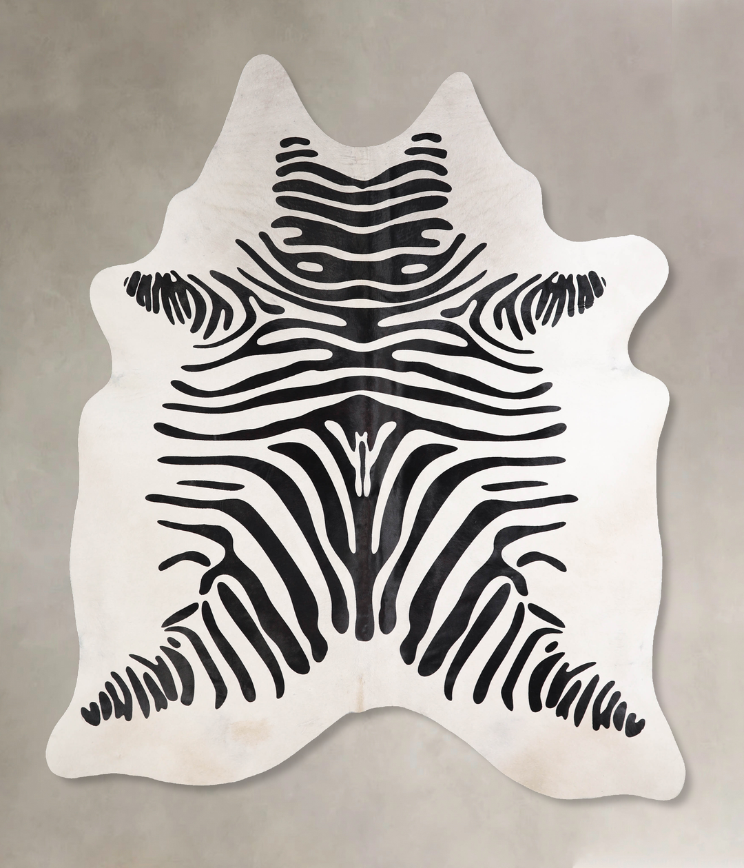 Zebra X-Large Brazilian Cowhide Rug 7'5"H x 5'11"W #A34555 by Hudson H