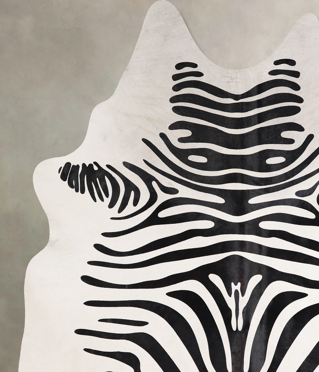 Zebra X-Large Brazilian Cowhide Rug 7'5"H x 5'11"W #A34555 by Hudson H