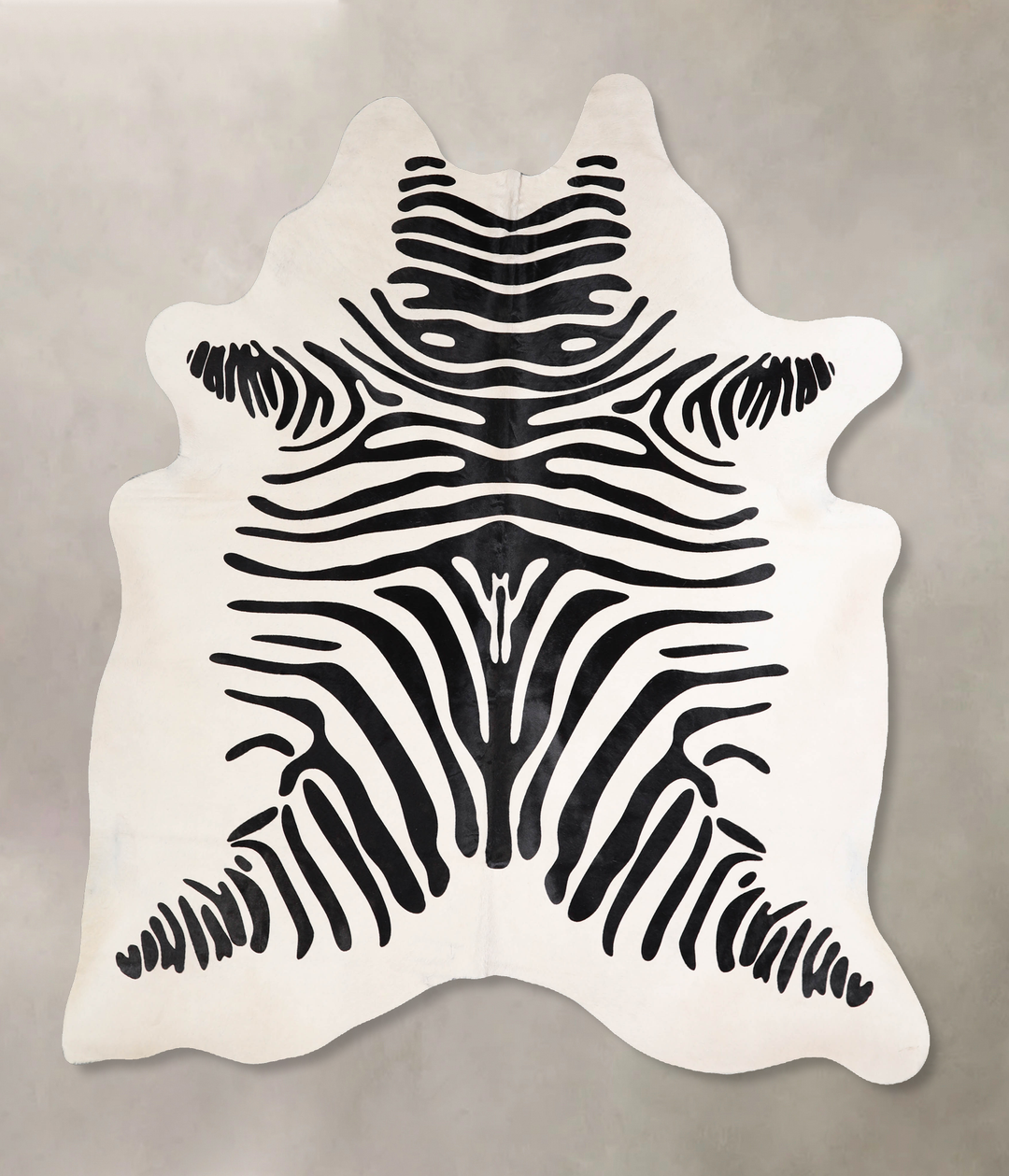 Zebra X-Large Brazilian Cowhide Rug 7'1"H x 6'0"W #A34560 by Hudson Hi