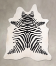 Zebra X-Large Brazilian Cowhide Rug 7'8"H x 6'2"W #A34562 by Hudson Hides