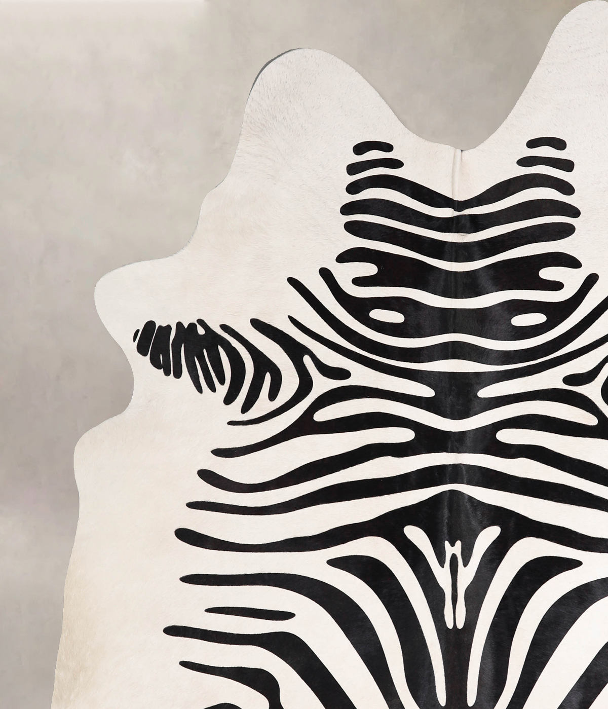 Zebra X-Large Brazilian Cowhide Rug 7'8"H x 6'2"W #A34562 by Hudson Hides