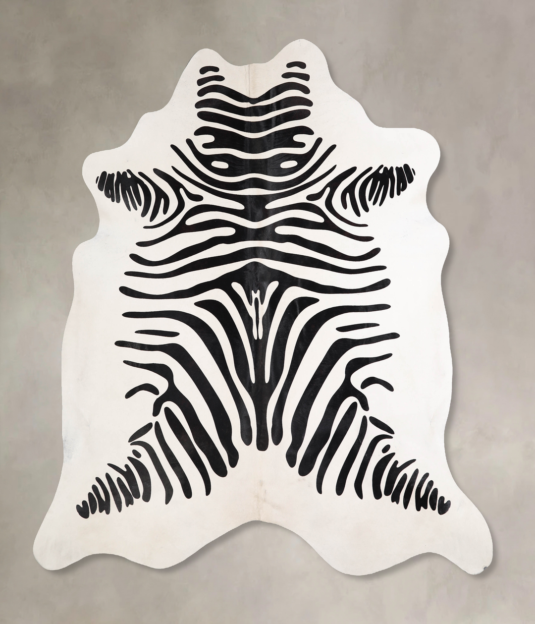 Zebra X-Large Brazilian Cowhide Rug 6'11"H x 6'5"W #A34563 by Hudson H