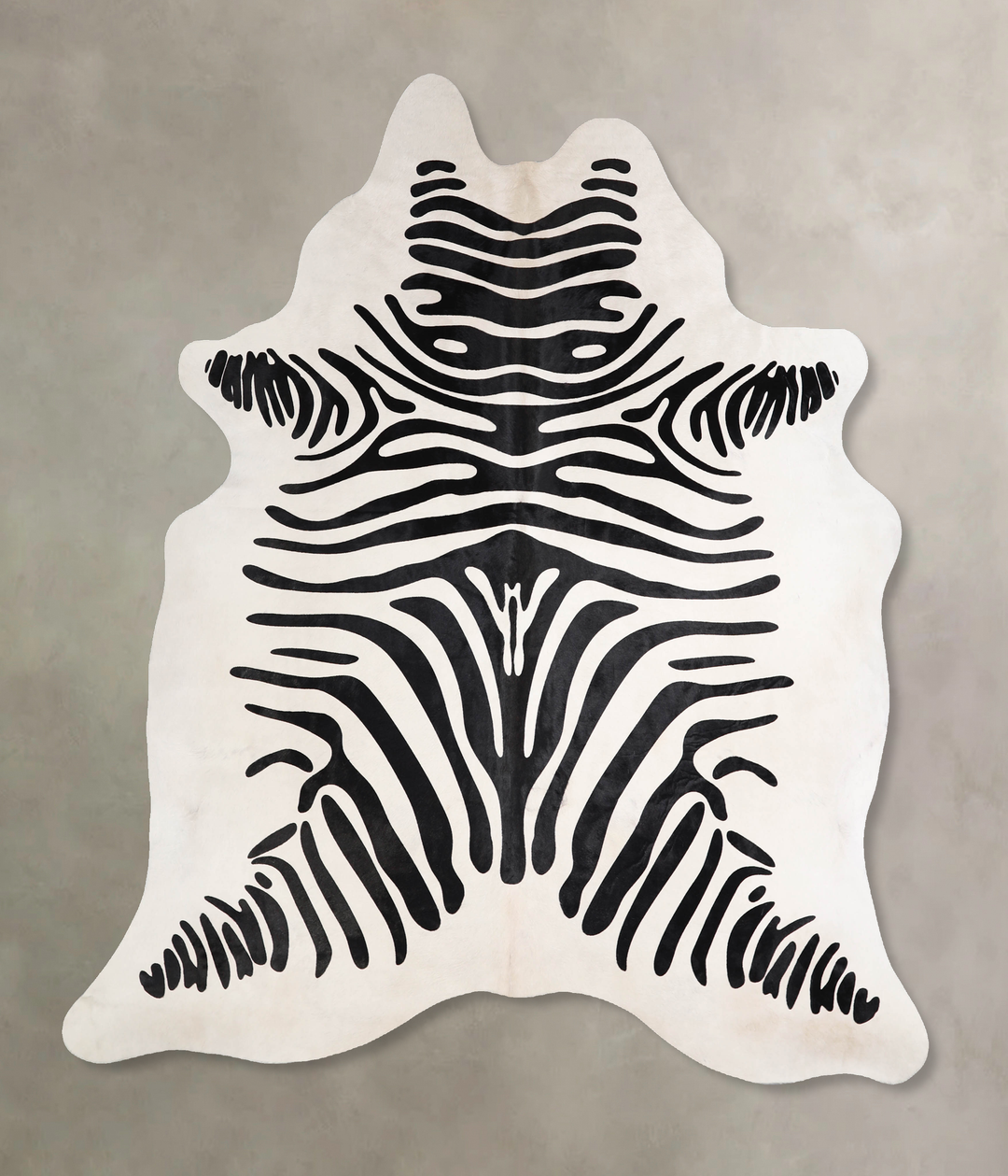 Zebra X-Large Brazilian Cowhide Rug 7'0"H x 6'2"W #A34566 by Hudson Hi