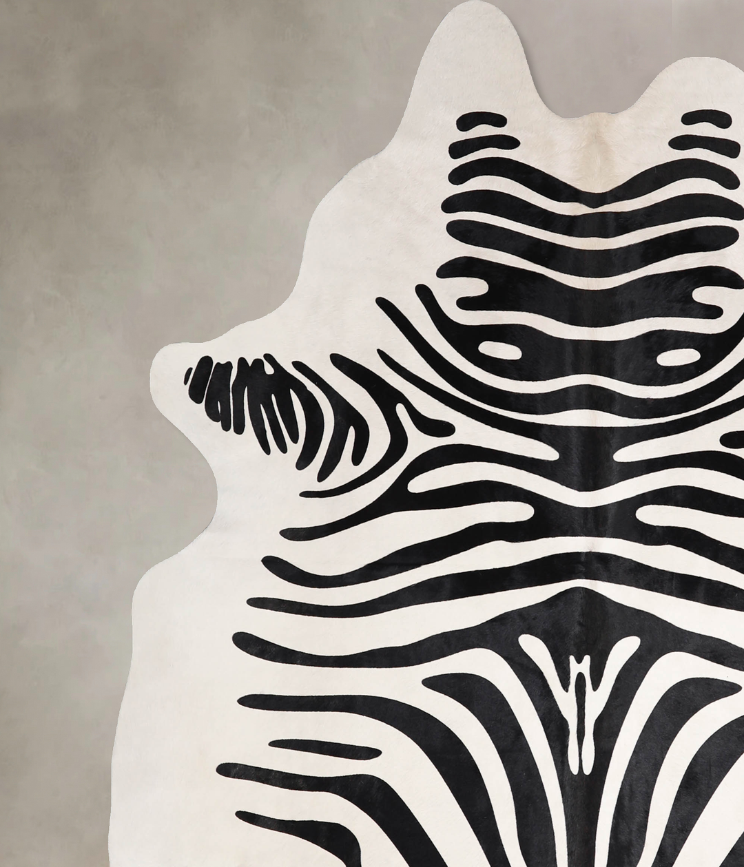 Zebra X-Large Brazilian Cowhide Rug 7'0"H x 6'2"W #A34566 by Hudson Hi