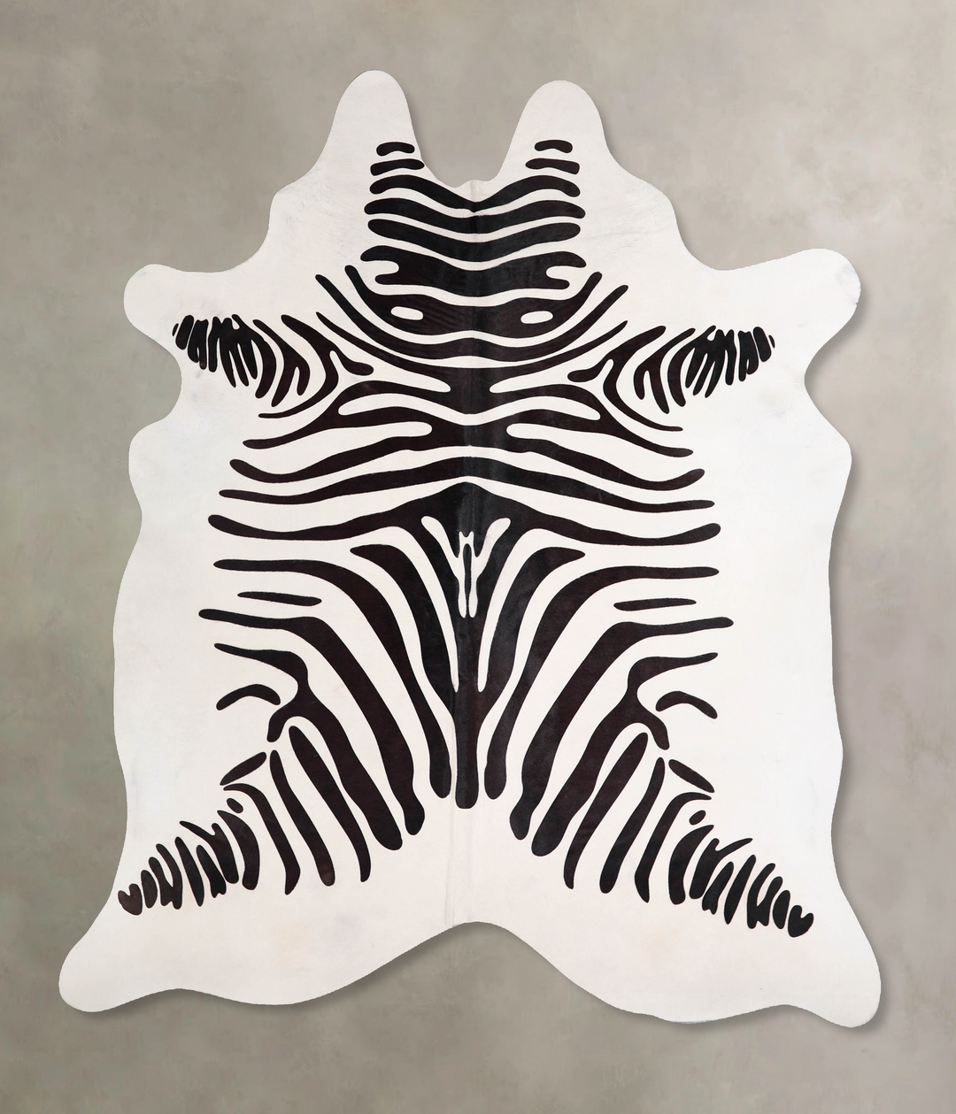 Zebra X-Large Brazilian Cowhide Rug 7'2"H x 6'1"W #A34568 by Hudson Hi