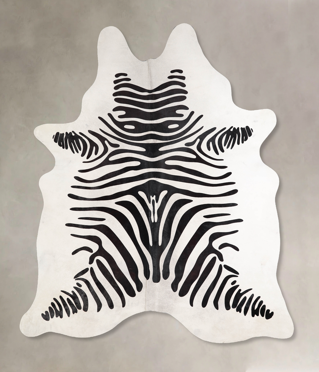 Zebra X-Large Brazilian Cowhide Rug 7'7"H x 6'2"W #A34575 by Hudson Hi