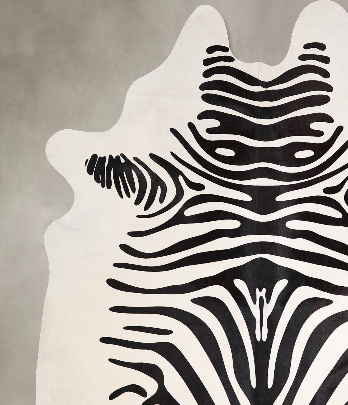 Zebra X-Large Brazilian Cowhide Rug 7'4"H x 6'6"W #A34577 by Hudson Hides