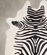 Zebra X-Large Brazilian Cowhide Rug 7'4"H x 6'6"W #A34577 by Hudson Hides