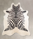 Zebra X-Large Brazilian Cowhide Rug 7'4"H x 6'2"W #A34578 by Hudson Hides