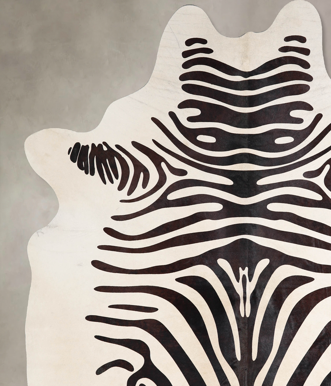 Zebra X-Large Brazilian Cowhide Rug 7'4"H x 6'2"W #A34578 by Hudson Hi