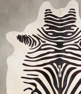 Zebra X-Large Brazilian Cowhide Rug 7'4"H x 6'2"W #A34578 by Hudson Hides