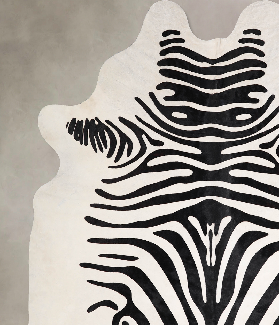 Zebra X-Large Brazilian Cowhide Rug 7'5"H x 6'5"W #A34579 by Hudson Hi