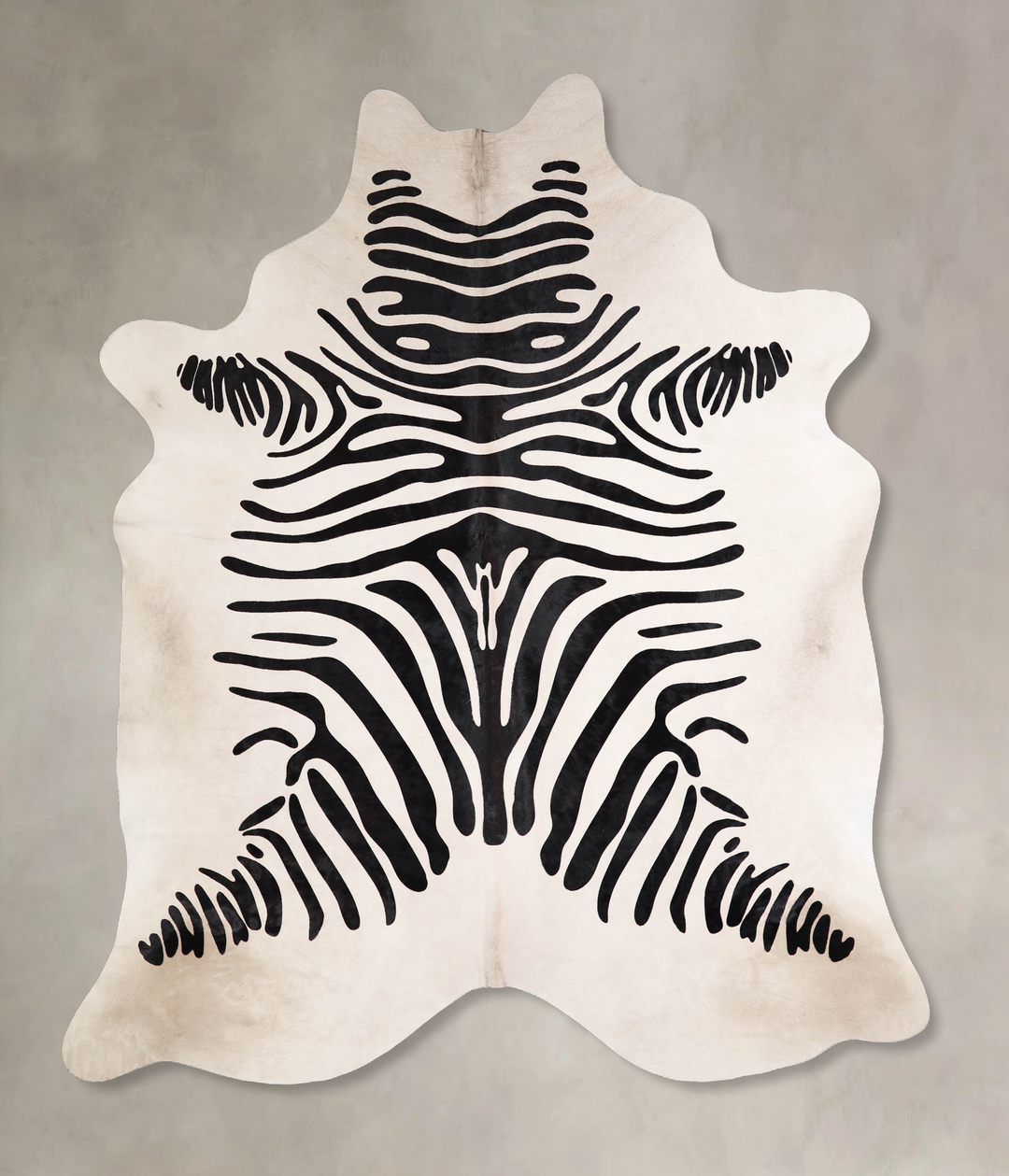 Zebra X-Large Brazilian Cowhide Rug 7'6"H x 6'4"W #A34580 by Hudson Hi