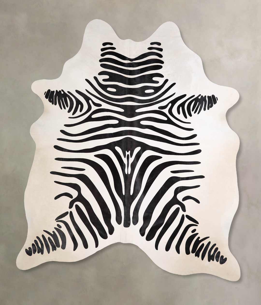 Zebra X-Large Brazilian Cowhide Rug 7'1"H x 5'10"W #A34583 by Hudson H