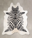 Zebra X-Large Brazilian Cowhide Rug 7'6"H x 6'6"W #A34586 by Hudson Hides