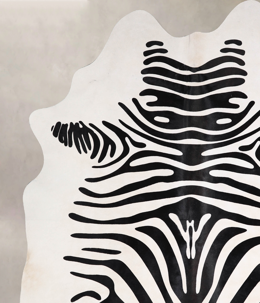 Zebra X-Large Brazilian Cowhide Rug 7'5"H x 6'1"W #A34598 by Hudson Hi