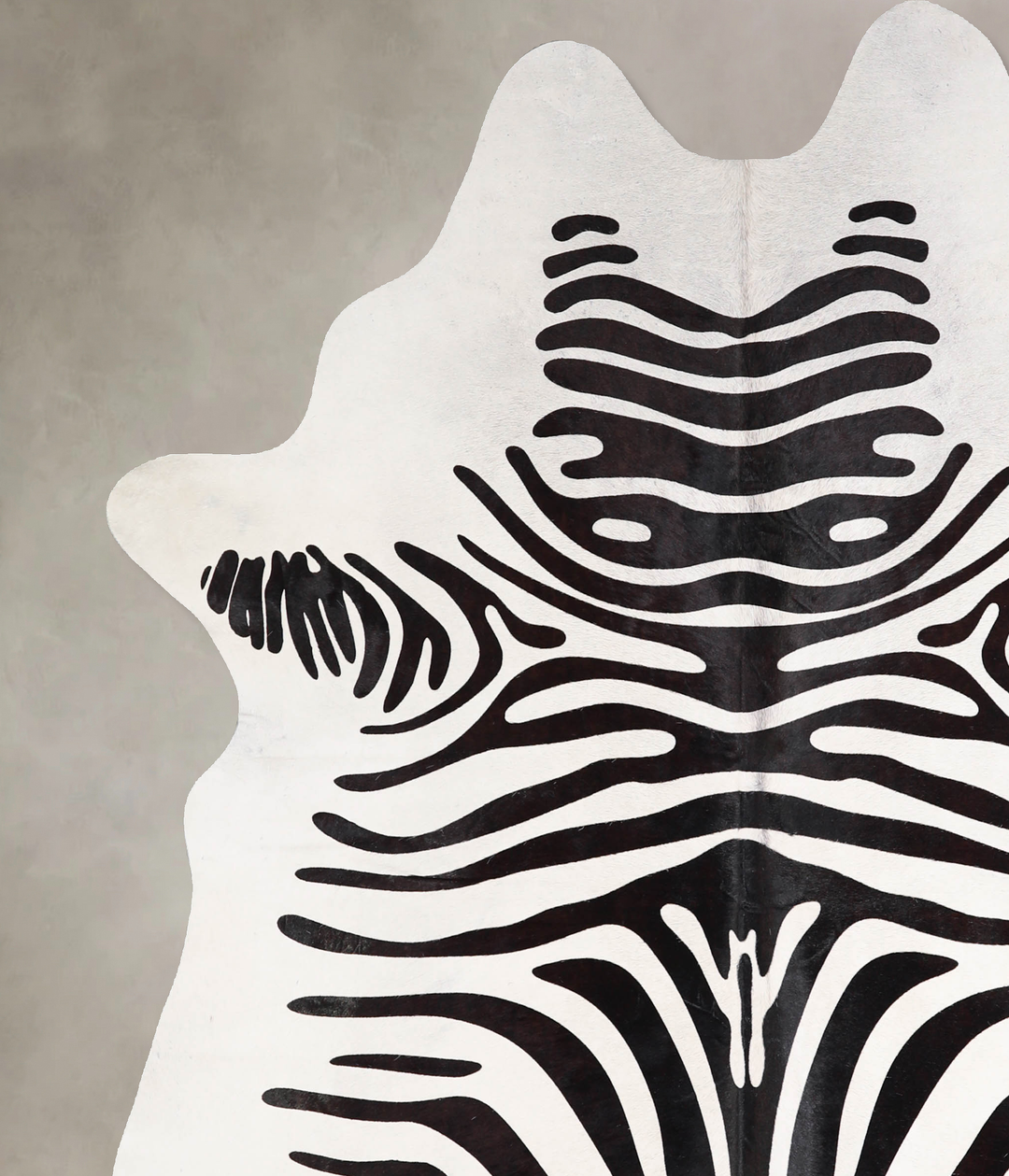 Zebra X-Large Brazilian Cowhide Rug 7'3"H x 6'4"W #A34603 by Hudson Hi