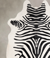 Zebra X-Large Brazilian Cowhide Rug 7'3"H x 6'6"W #A34614 by Hudson Hides