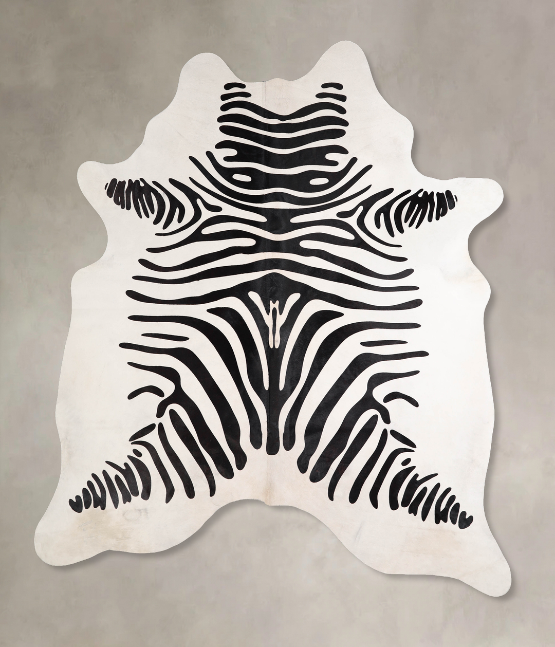 Zebra X-Large Brazilian Cowhide Rug 7'6"H x 6'2"W #A34622 by Hudson Hi