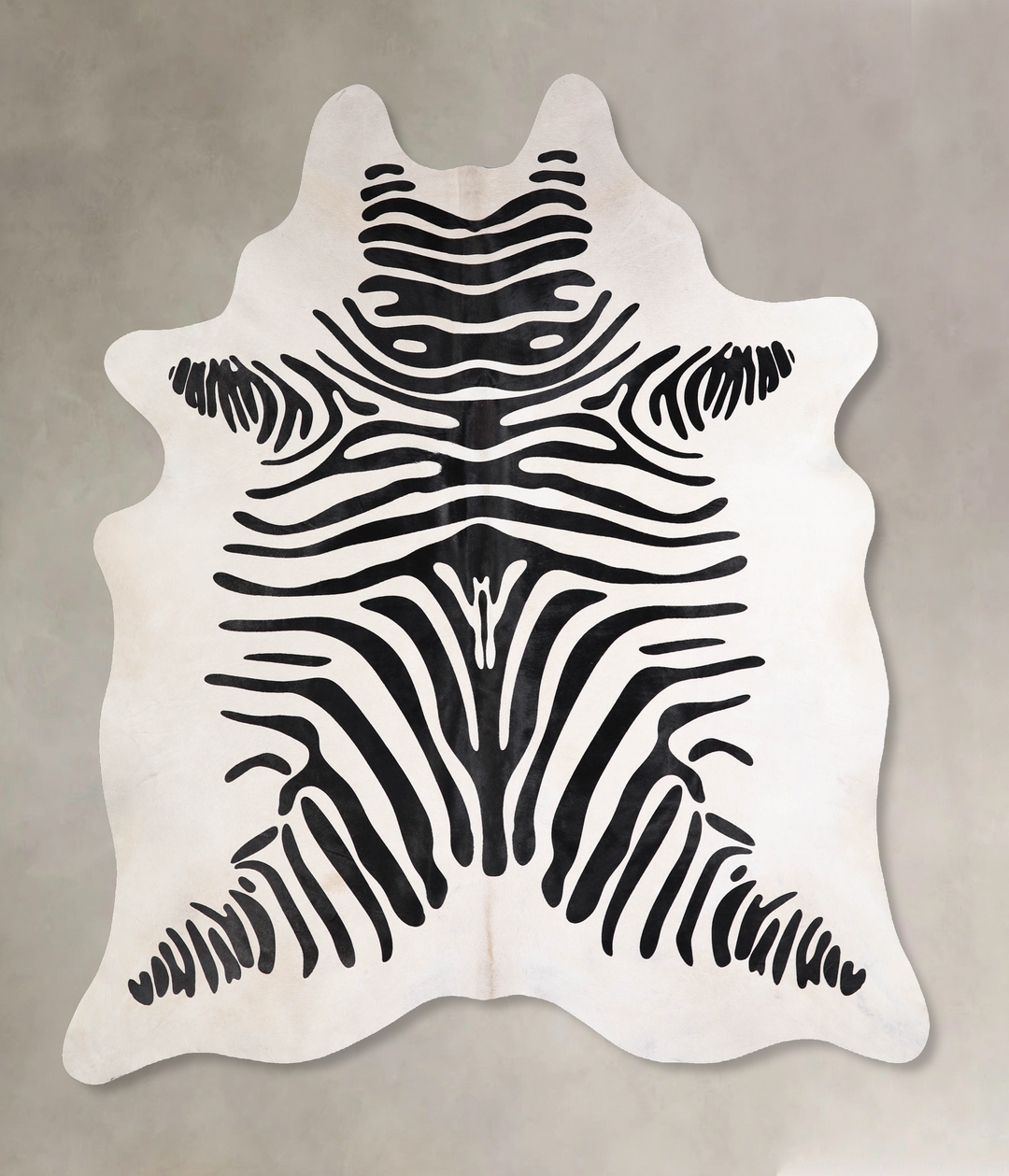 Zebra X-Large Brazilian Cowhide Rug 7'1"H x 6'2"W #A34627 by Hudson Hi