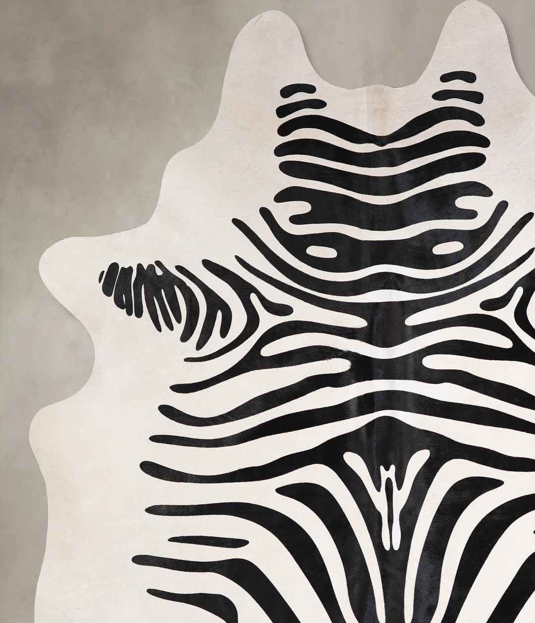Zebra X-Large Brazilian Cowhide Rug 7'1"H x 6'2"W #A34627 by Hudson Hi