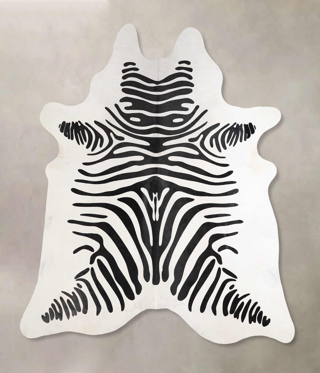 Zebra X-Large Brazilian Cowhide Rug 7'2"H x 6'3"W #A34628 by Hudson Hi