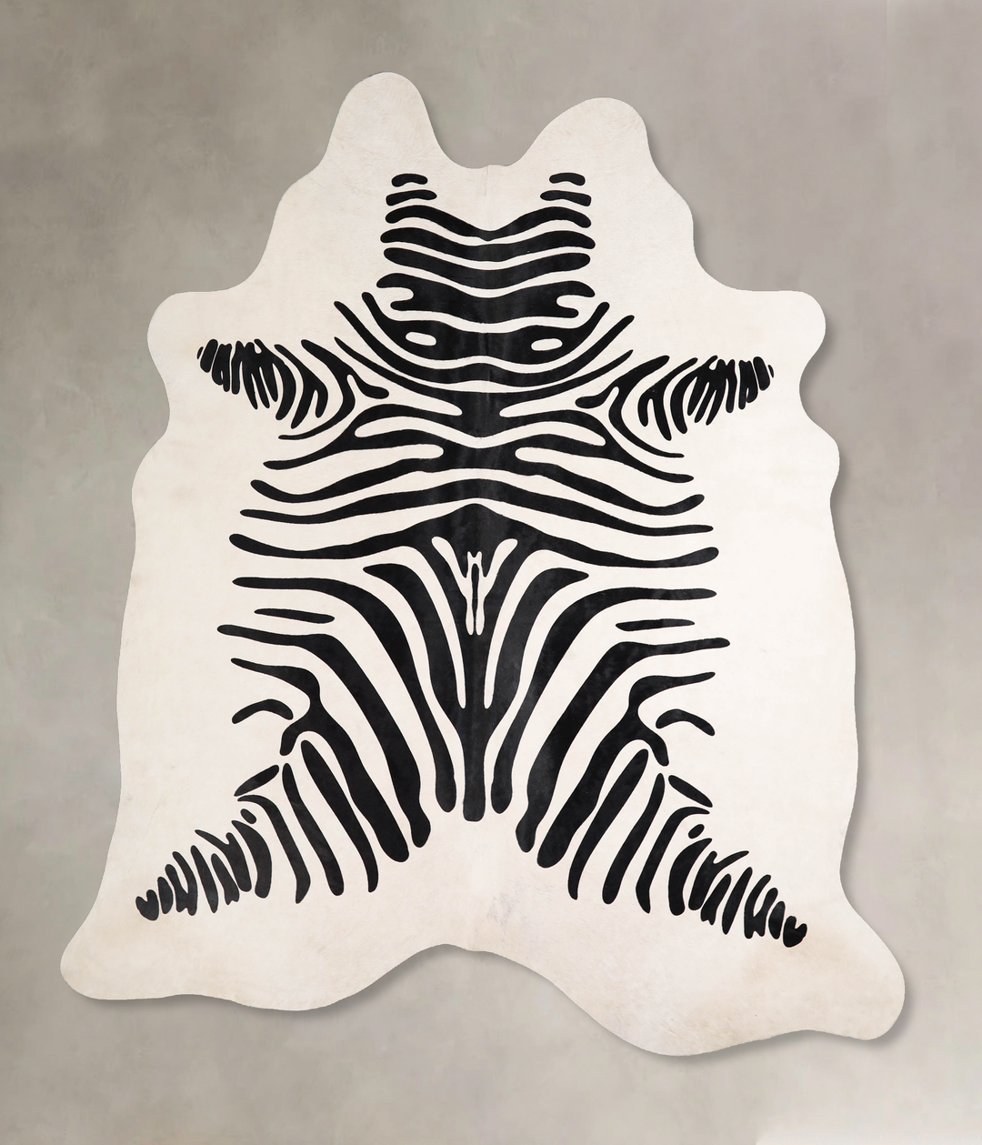 Zebra X-Large Brazilian Cowhide Rug 7'7"H x 6'6"W #A34629 by Hudson Hi