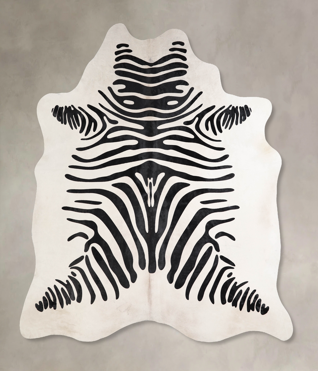 Zebra X-Large Brazilian Cowhide Rug 7'0"H x 6'2"W #A34632 by Hudson Hi