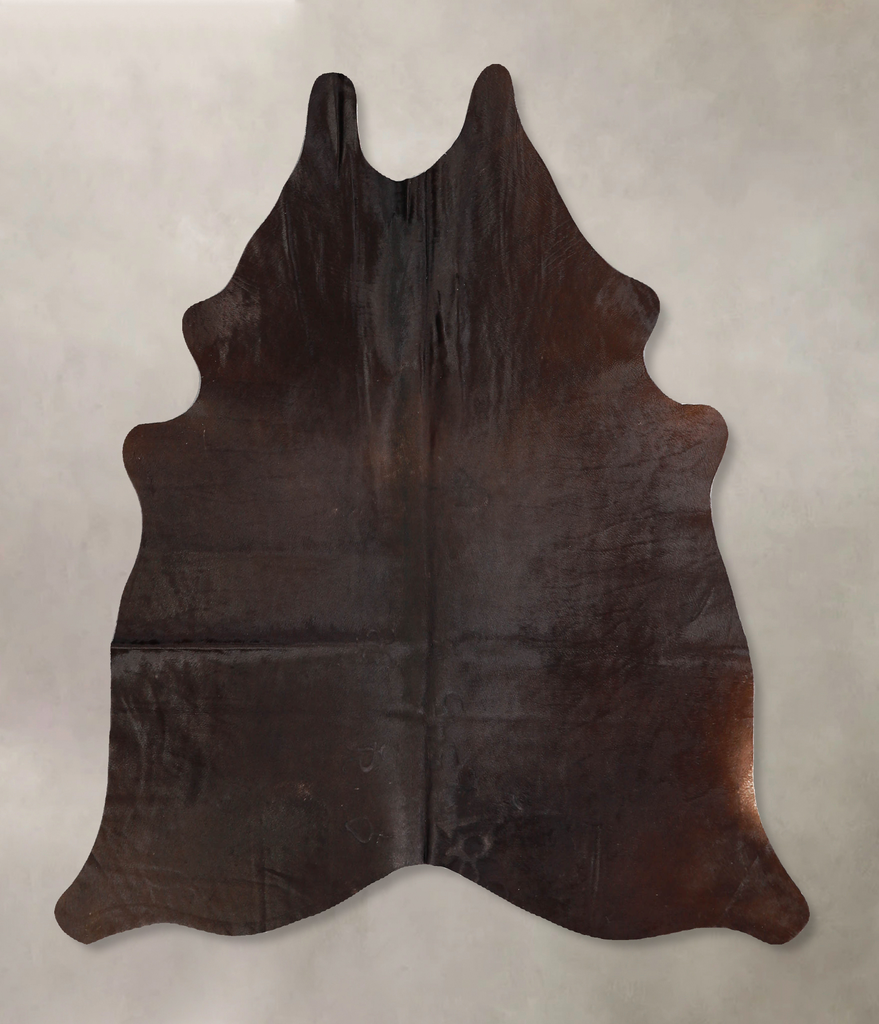 Chocolate Medium Brazilian Cowhide Rug 5'0"H x 4'11"W #A34663 by Hudson Hides