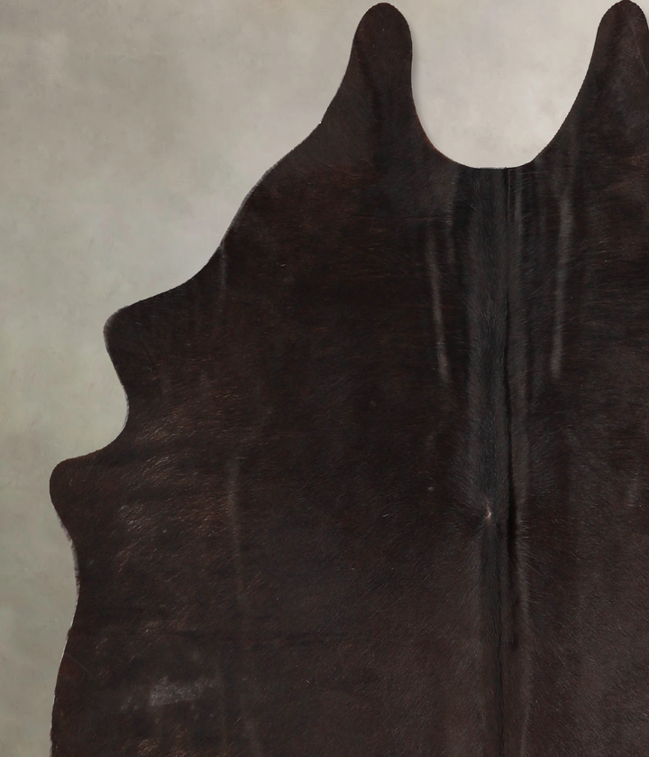 Chocolate Medium Brazilian Cowhide Rug 5'4"H x 4'10"W #A34674 by Hudson Hides