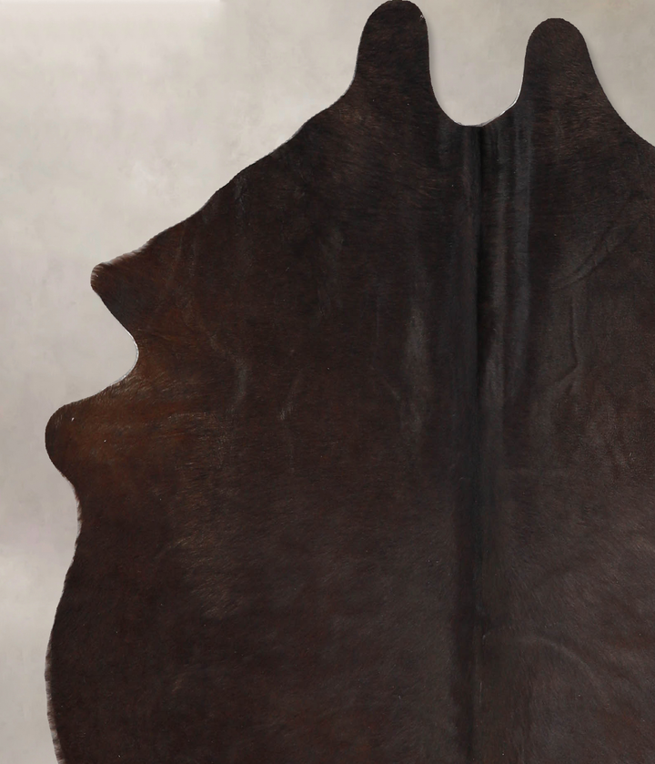 Chocolate Medium Brazilian Cowhide Rug 5'3"H x 4'11"W #A34689 by Hudson Hides