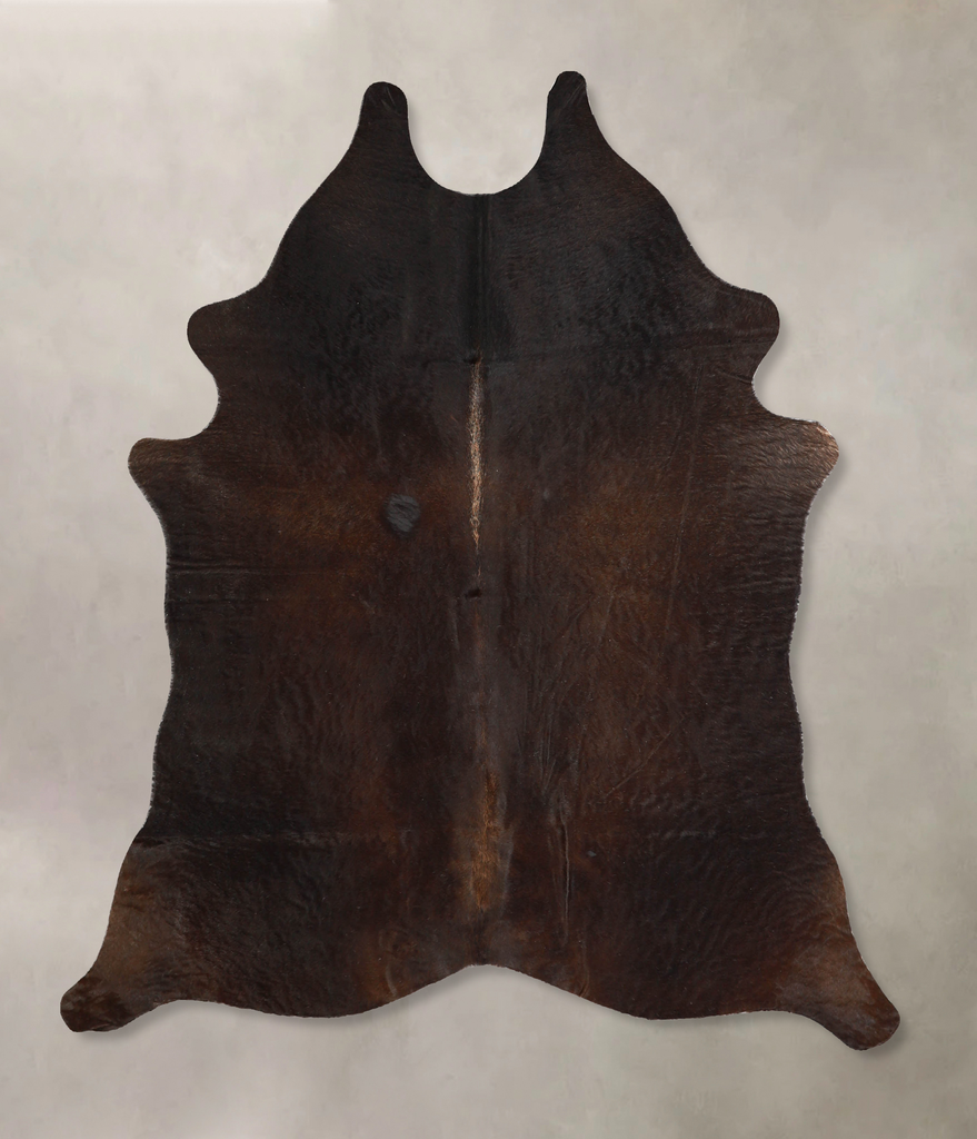 Chocolate Medium Brazilian Cowhide Rug 5'9"H x 5'1"W #A34754 by Hudson Hides