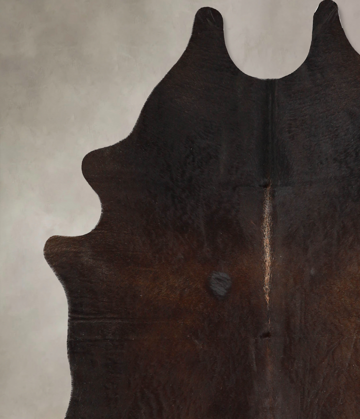 Chocolate Medium Brazilian Cowhide Rug 5'9"H x 5'1"W #A34754 by Hudson Hides