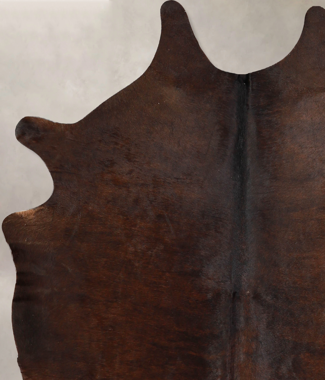 Chocolate Medium Brazilian Cowhide Rug 5'8"H x 4'8"W #A34856 by Hudson