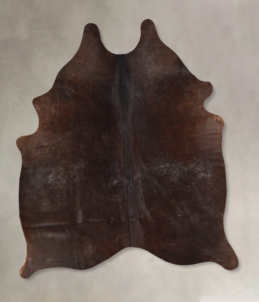 Chocolate Medium Brazilian Cowhide Rug 5'5"H x 4'9"W #A35010 by Hudson Hides