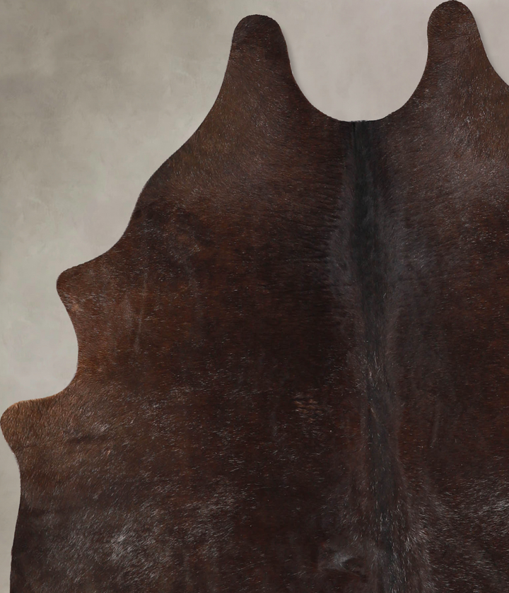 Chocolate Medium Brazilian Cowhide Rug 5'5"H x 4'9"W #A35010 by Hudson Hides