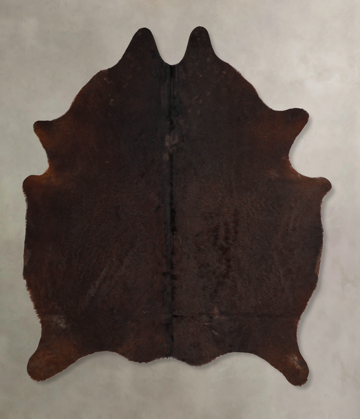 Chocolate Large Brazilian Cowhide Rug 6'2"H x 5'5"W #A35113 by Hudson Hides